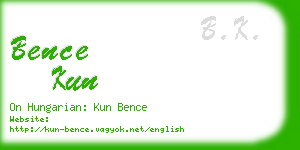 bence kun business card